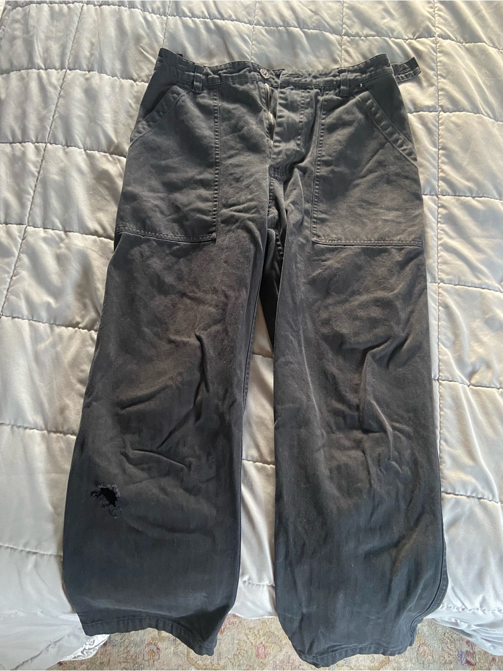 Women's Black Cargo Jeans with Utility Pockets
